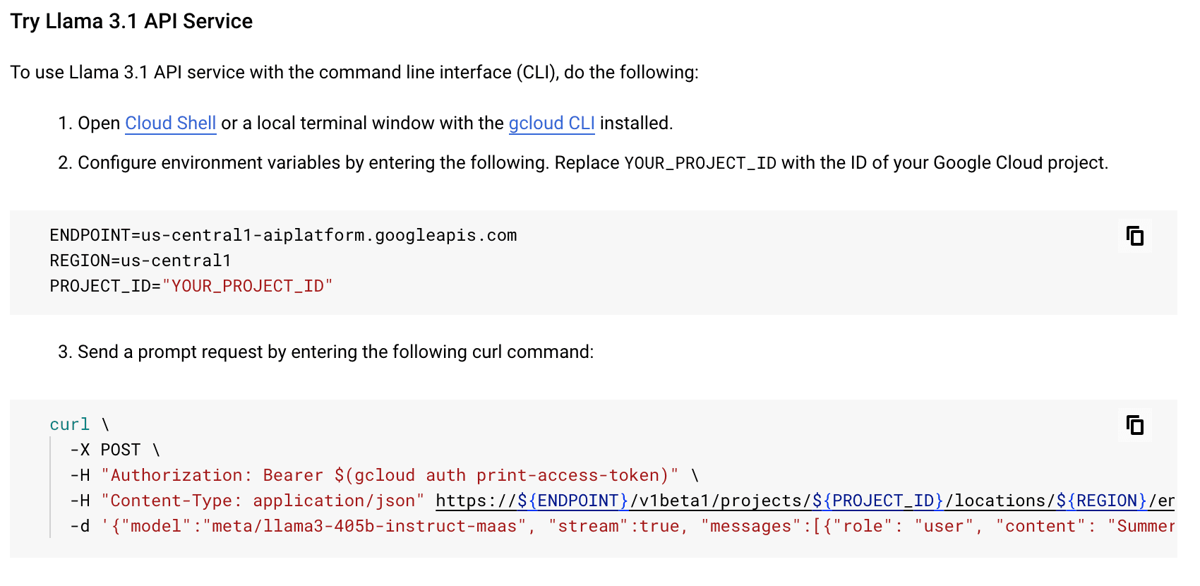 Using the Llama 3.1 API
Service